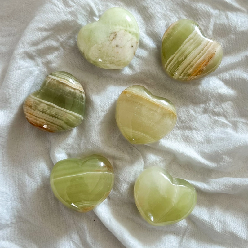 cuore in Oceanite Verde